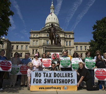 Sweat-free protest