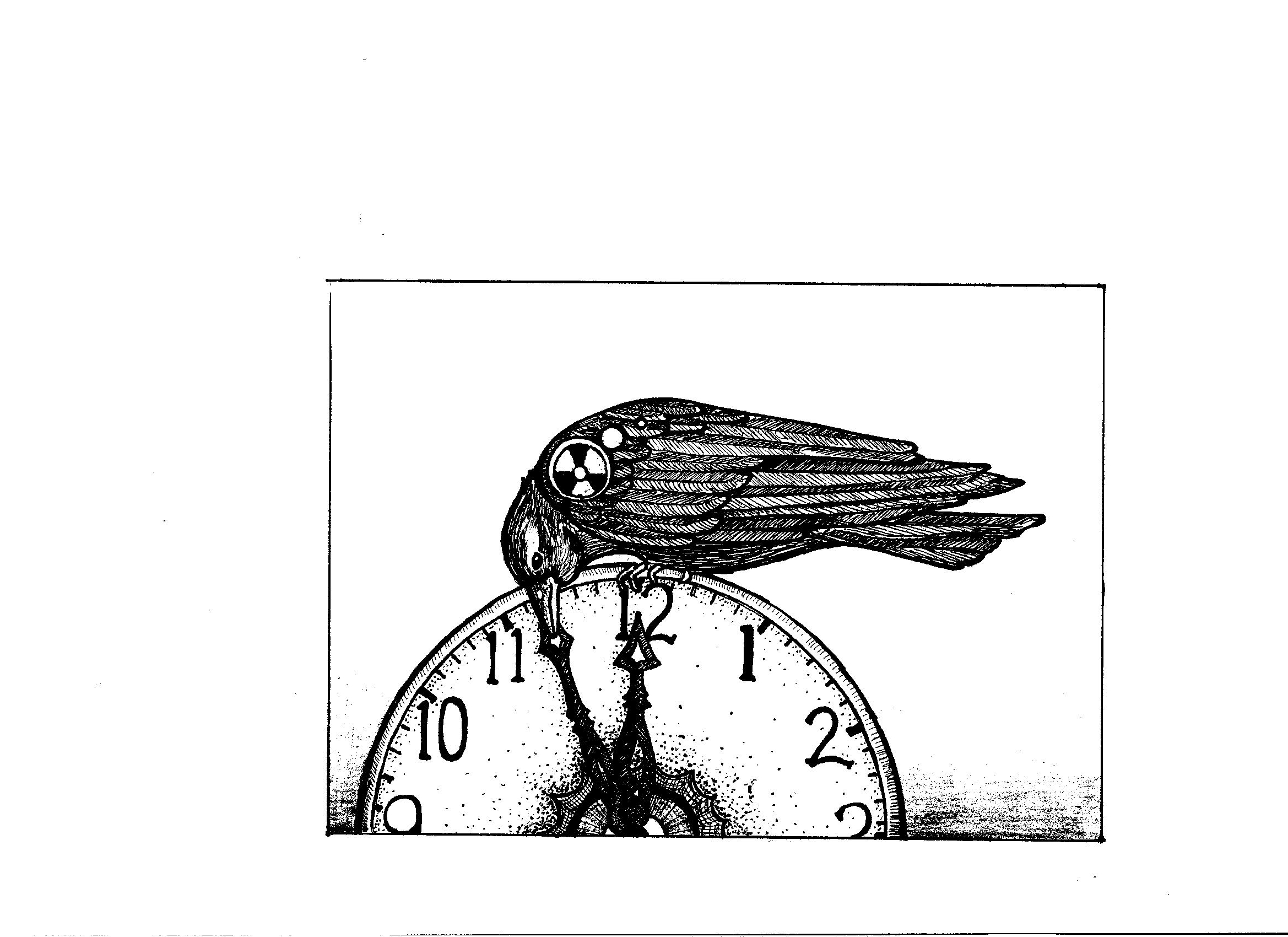 Bird on Doomsday clock