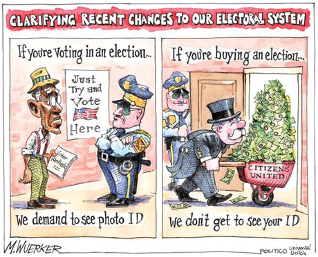 Voter ID political cartoon